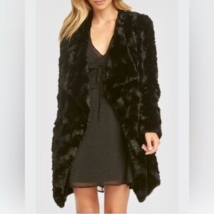 Tart Collections Olives Green Faux Fur Arabella Coat Size S